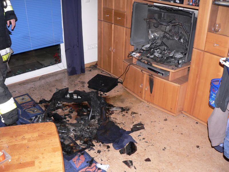 implodierter Fernseher