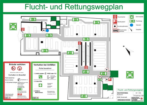 Flucht- & Rettungswegplan