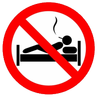 Bitte nicht rauchen im Bett!