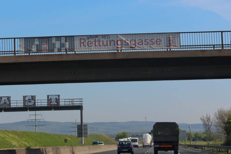 Rettungsgasse Banner