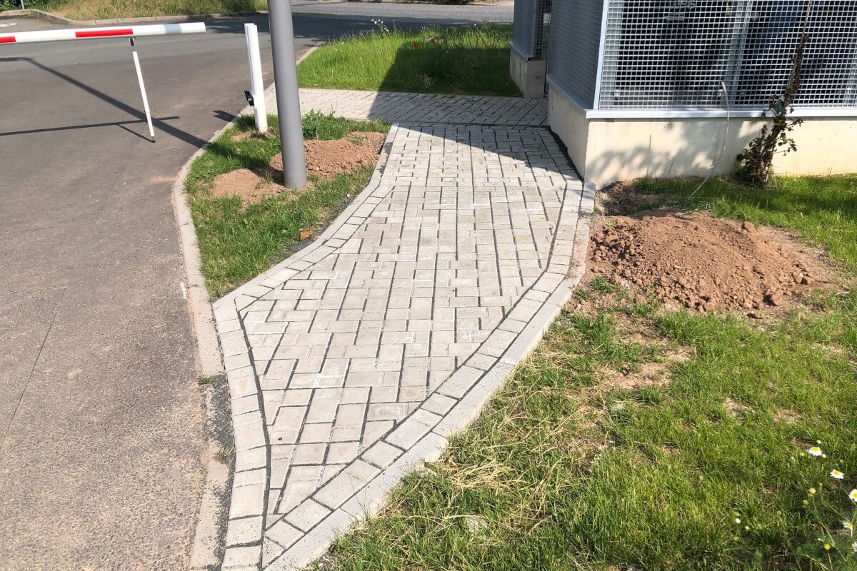 Baumaßnahme Gehweg