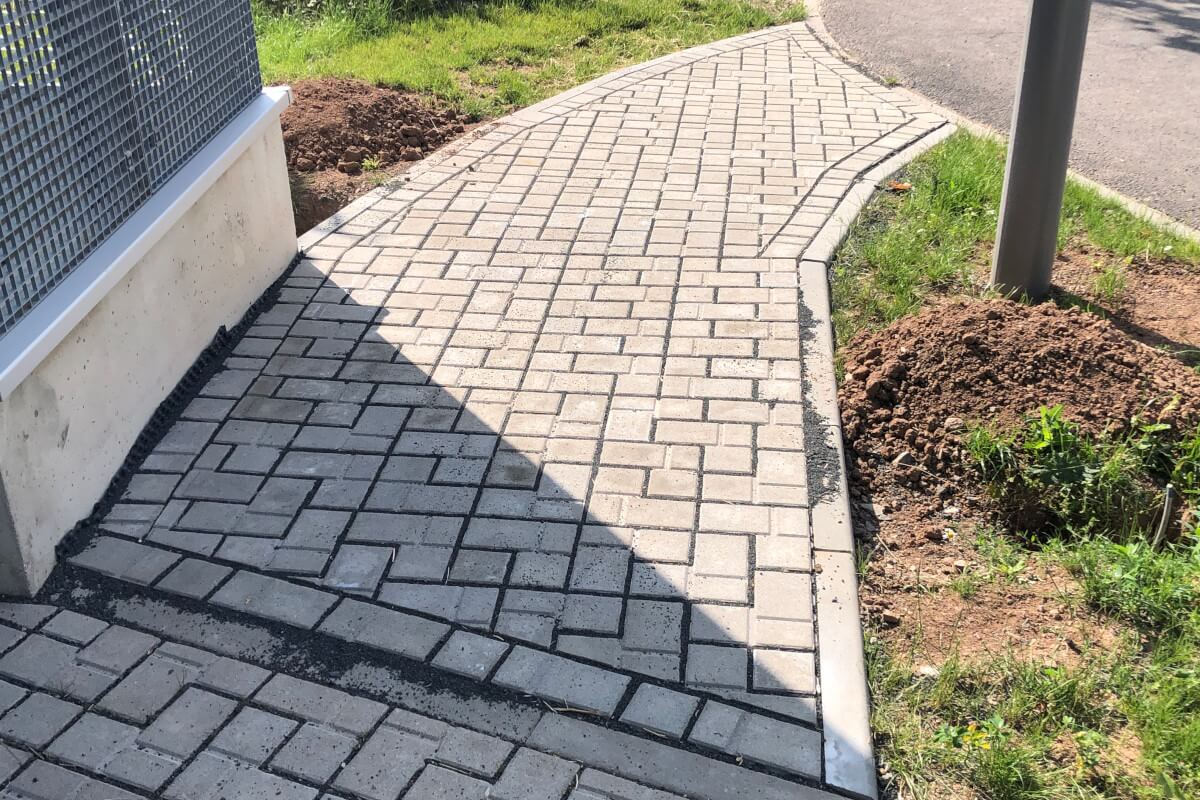 Baumaßnahme Gehweg