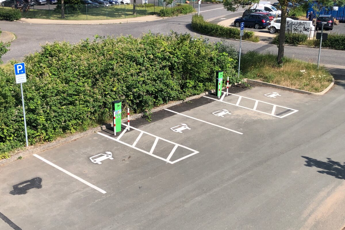 Markierung Besucherparkplatz